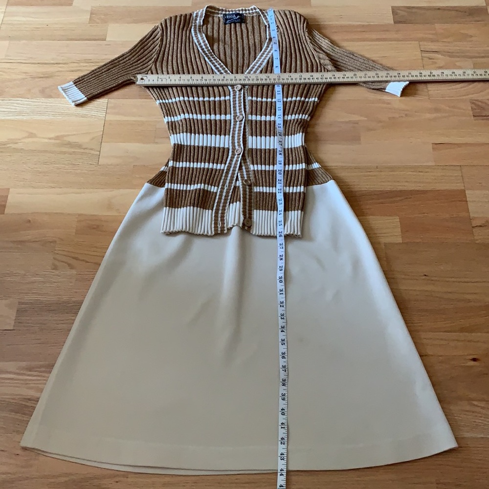 📍FIRM📍RARE Italy Vintage 🌞2pc knit dress set suit - Picture 14 of 16